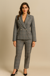 Checked Business Suit2